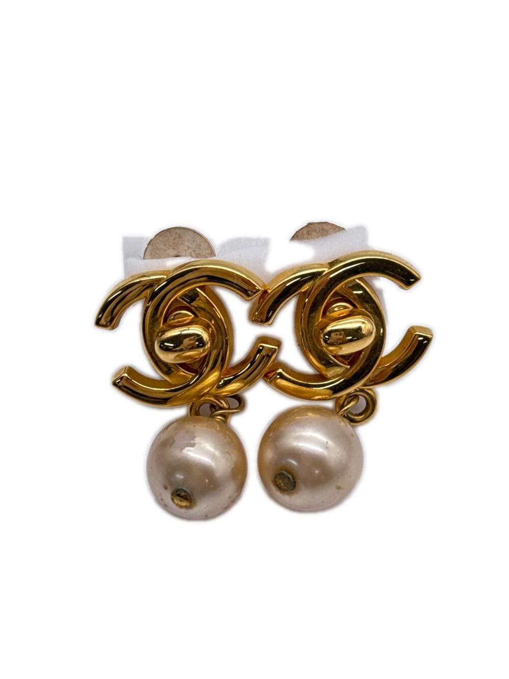 Chanel Cc Logo Clip-On Earrings Metal #351383C78B